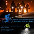 thumbnail image 3 of Luz de bicicleta recargable e impermeable, luces LED delanteras y traseras, 4 modos de brillo, luz blanca delantera y luz trasera roja, impermeable, incluye 2 cables USB., 3 of 5
