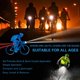 thumbnail image 3 of Luz de bicicleta recargable e impermeable, luces LED delanteras y traseras, 4 modos de brillo, luz blanca delantera y luz trasera roja, impermeable, incluye 2 cables USB., 3 of 5