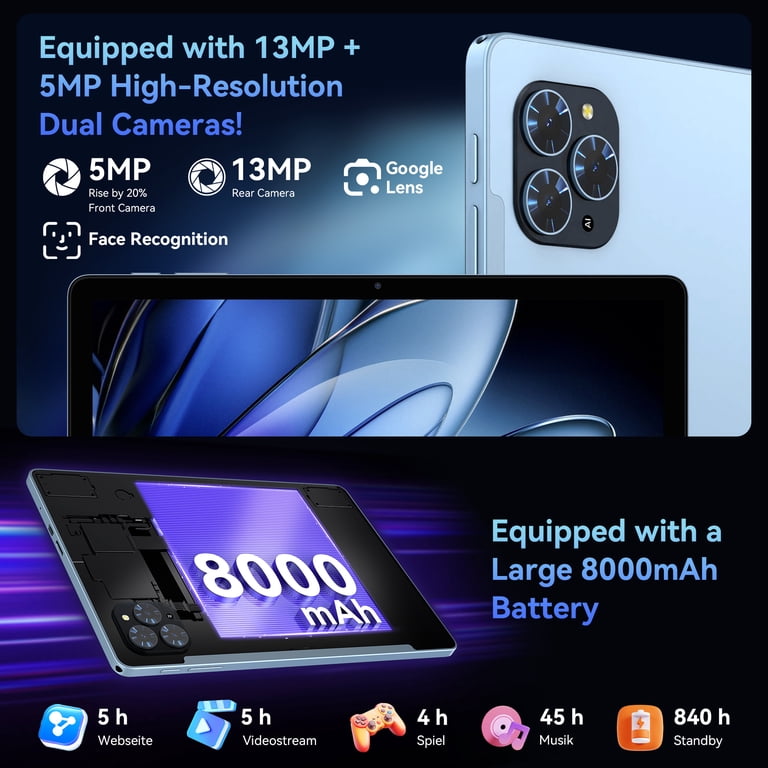 Tablet 2026 Android 16 AI Tablet with Gemini AI, 11 Inch FHD