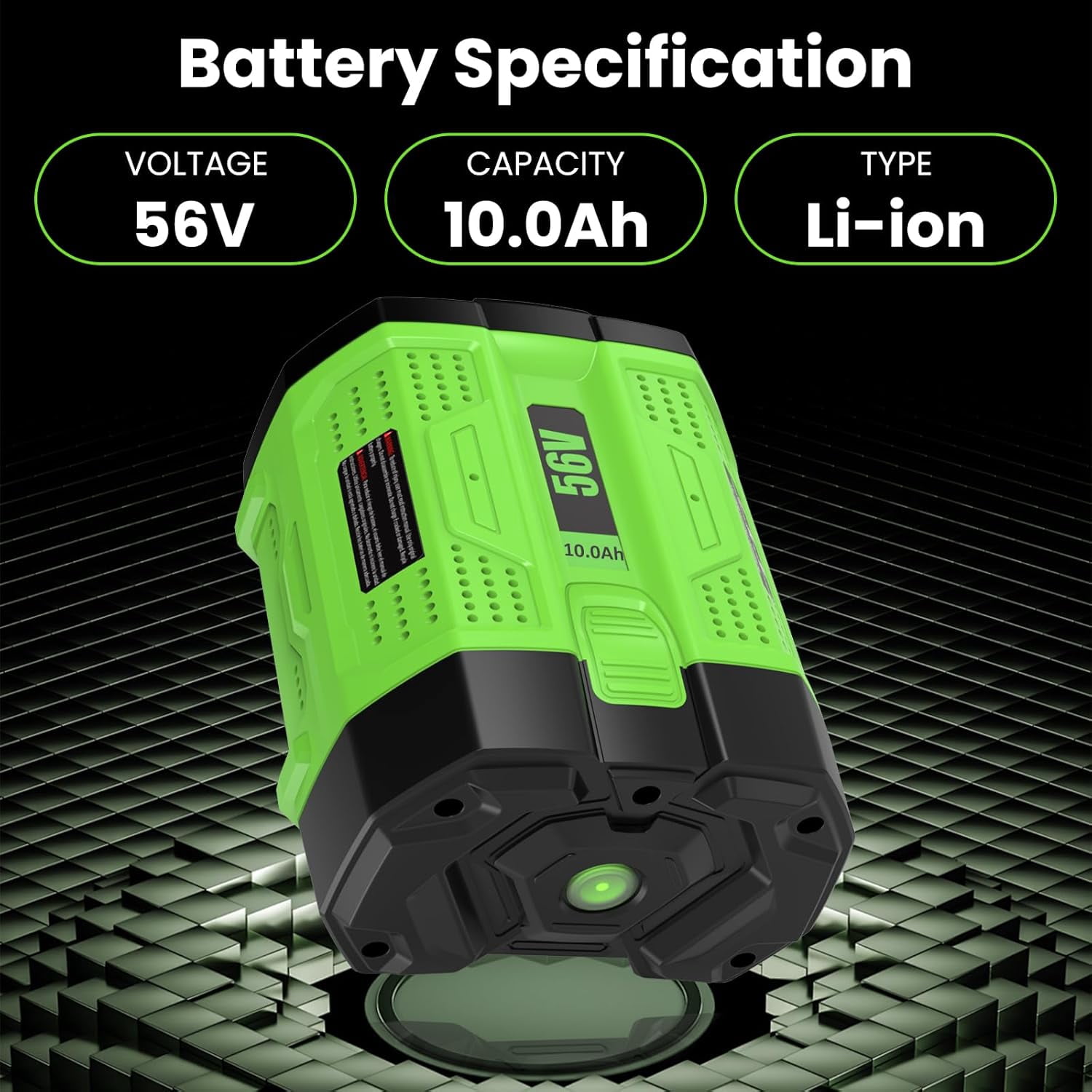 2 Pack 56V 10.0Ah Replacement Battery for EGO BA2800 BA2800T BA4200 Compatible with EGO 56 Volt CS1604 CS1804 CS1403 Power Tools and Chargers