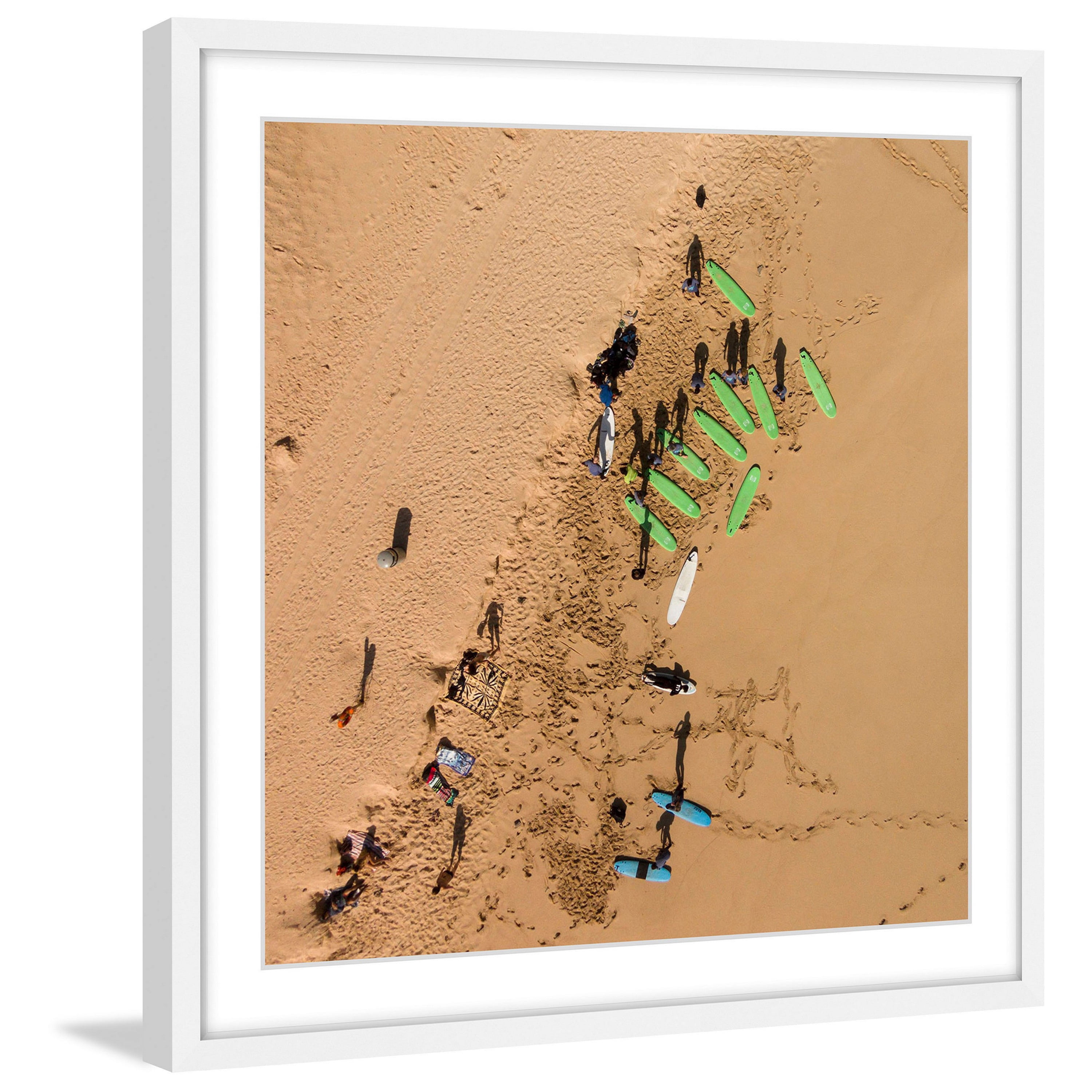 Marmont Hill 'Green Surf Boards' by Karolis Janulis Framed Painting Print