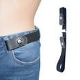 thumbnail image 2 of CIMAXIC Ceinture Élastique Unisexe Réglable Sans Boucle pour Jeans Pantalons Robe (Noir), 22.83"X0.98"X0.2 Pouces, 2 of 4