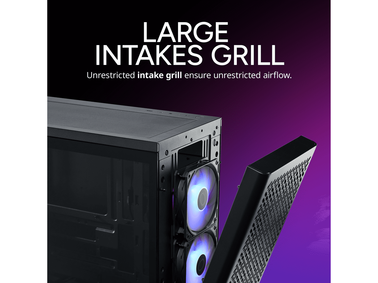 Cooler Master Elite 502 ATX High Airflow Minimalist PC Case, 410mm GPU Max, Compatible RTX 5090|RX 7090 XT, 360mm AIO Max, Type C, Tempered Glass, Triple 120mm aRGB PWM Fan, Intakes Grill