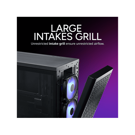 Cooler Master Elite 502 ATX High Airflow Minimalist PC Case, 410mm GPU Max, Compatible RTX 5090|RX 7090 XT, 360mm AIO Max, Type C, Tempered Glass, Triple 120mm aRGB PWM Fan, Intakes Grill