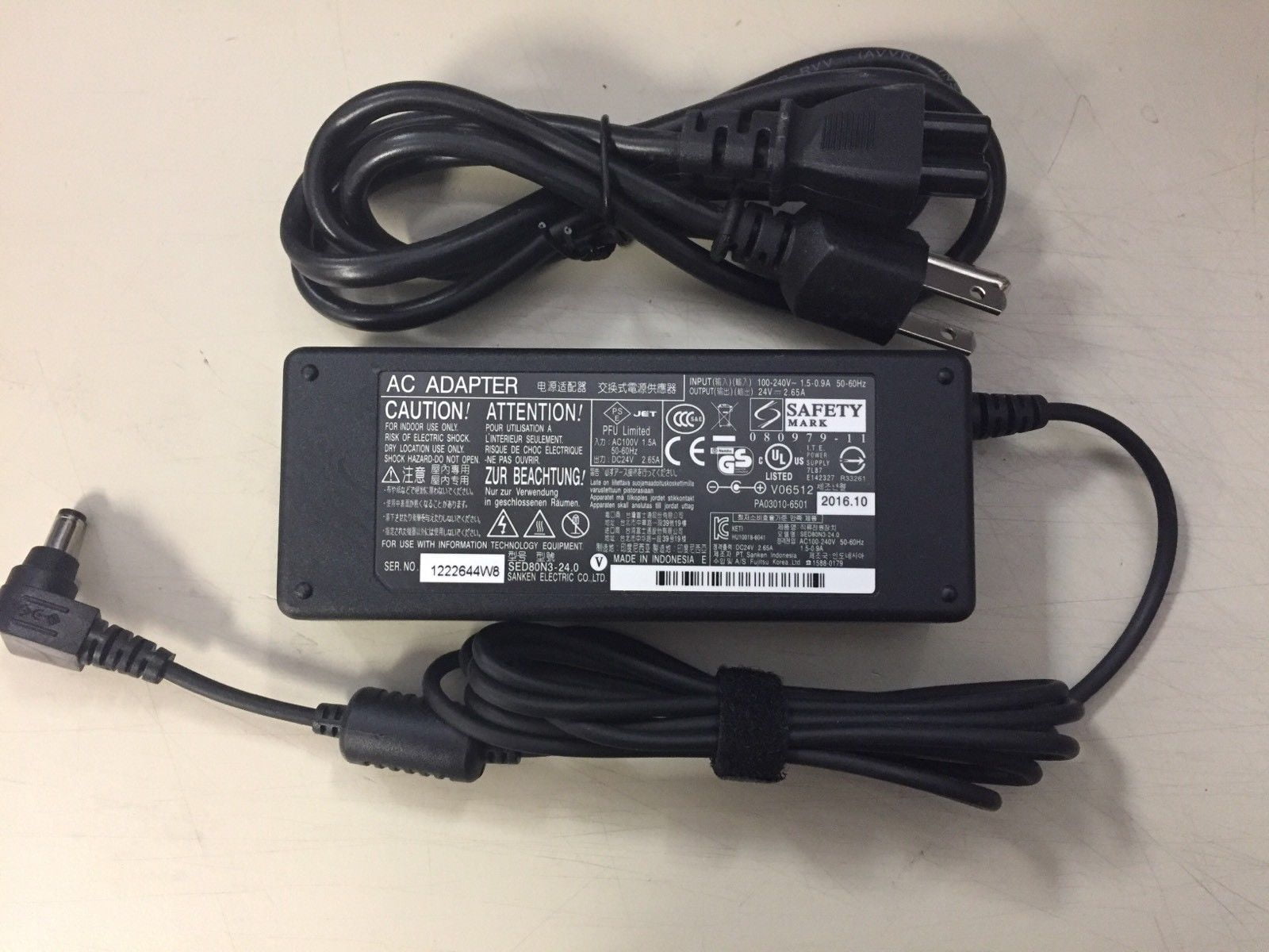 New Genuine Fujitsu Scanner Fi 51 51c 52c 5530c 5530c2 Ac Adapter Charger 60w Walmart Canada