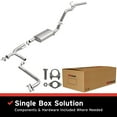thumbnail image 2 of BRE Exhaust Exhaust System Kit 106-0065 Direct-Fit Exhaust Series Cat-Back System; Aluminized Steel; With Muffler; 2-1/4 Inch Pipe Diameter; Dual Exhaust With Single Exit; Rear Exit; Without Tips, 2 of 6