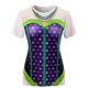 thumbnail image 1 of Camiseta para mujer, disfraz de flor de lis para mardi Gras, con forma de corsé, talla S, 1 of 7