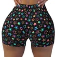 thumbnail image 2 of Salouo Multi-Colored Stars Print Women's Athletic Shorts,Booty Shorts Biker Shorts High Waisted Elastic Workout Shorts for Yoga Gym Running Sports-Medium, 2 of 8