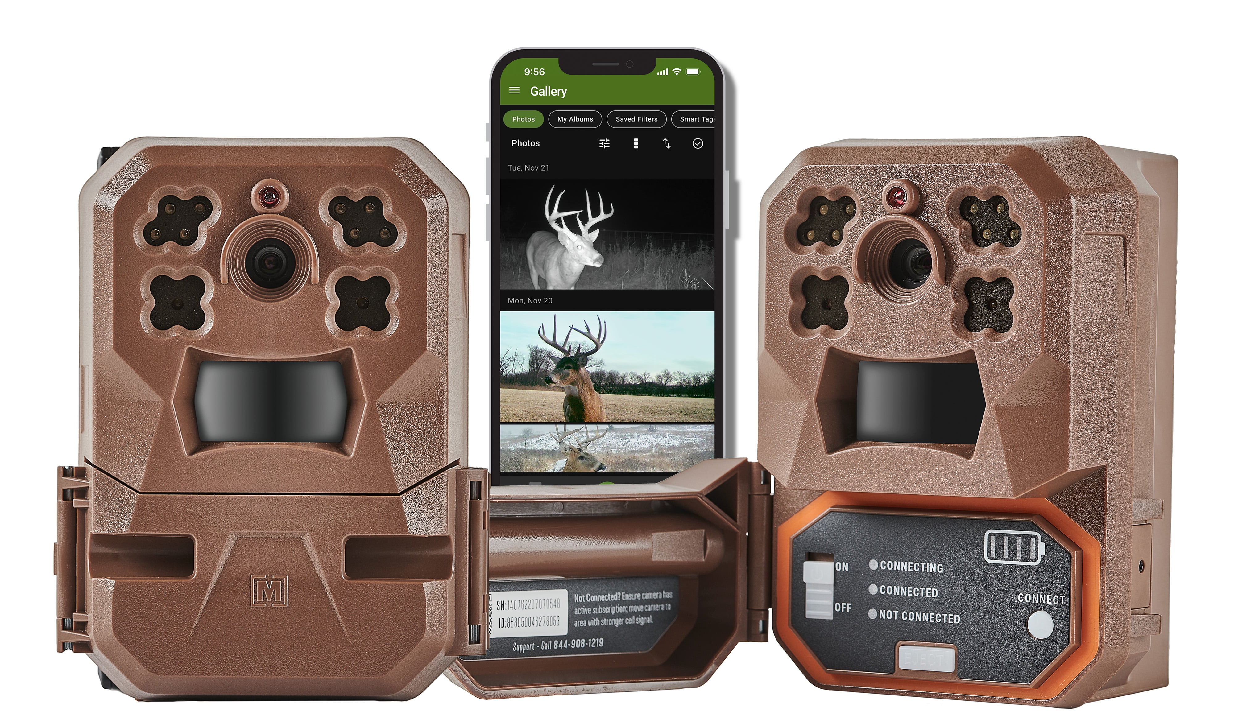 (4 pack) Moultrie Edge Cellular Trail Camera - Auto Connect - Nationwide Coverage - HD Video-Audio - Built in Memory - Cloud Storage (2-Pack)