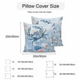 thumbnail image 3 of Waterproof Throw Pillow Covers Set of 2, 26x26 Inch Coastal Blue Crab Decorative Pillowcases Outdoor Pillow Slip Cushion Covers Set for Couch Tent Ocean Nautical Starfish Coral Wooden, 3 of 7