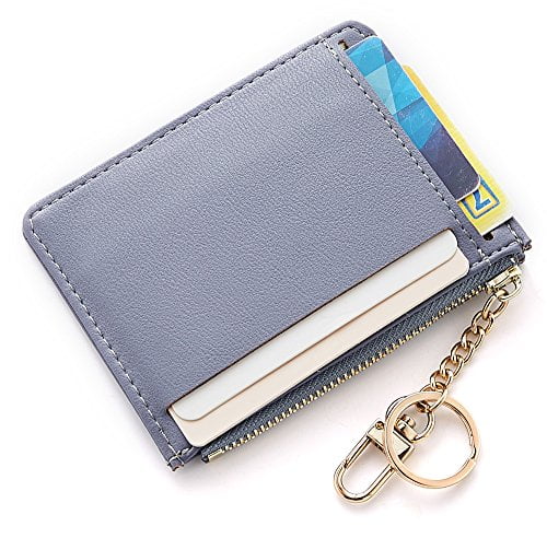  seavilia Tan Wallet Card Holder Keychain Wallet for