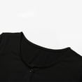 thumbnail image 6 of Black Dresses for Women Short Sleeve Button V Neck Midi Tshirts Dresses Loose Fit Side Slit Summer Dress for Casual Work, 6 of 7