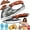 with leather case, variant on Premium Hand-Forged Chef'S Knife & Cleaver Set, 2026 Upgraded Long-Lasting Sharp V-Shaped Hand-Forged Kitchen Slicing Cleaver For Effortless Cutting, Ergonomic Durable Handle (with leather case)
