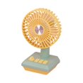 thumbnail image 3 of Ventilador de mano, ventilador de escritorio con 2 velocidades, ventilador de mano portátil recargable para deportes, pesca, hogar, oficina, viajes amarillo, 3 of 8