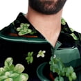thumbnail image 5 of Saint Patrick's Day Men's Short Sleeve Poplin Button Down Shirts - Casual Printed Summer Beach Tops for Men, 5 of 6
