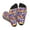 2 Black-2, variant on The Garden Tricolor Pansy Flower Print Crew Socks for Men and Women, Men's Soft Moisture-wicking Sock