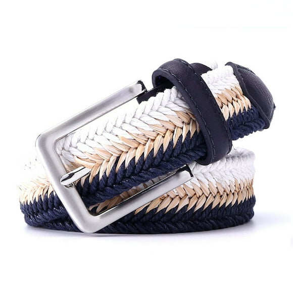 Waist Belt Braided Woven Casual Faux Leather Belt Dress Belt for Women Men