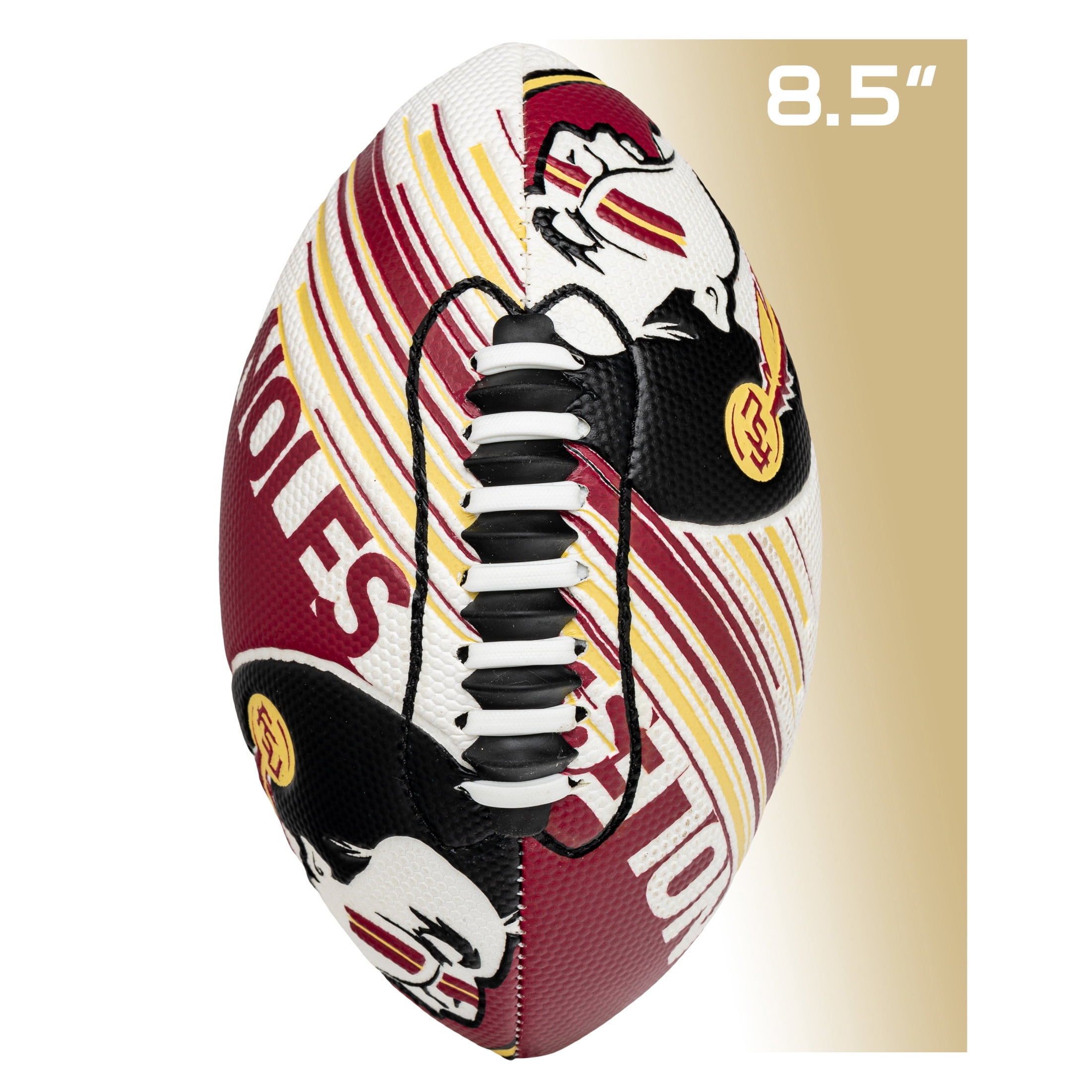 NCAA Florida State Football - Youth Mini Football - 8.5" Football- SPACELACE Easy Grip Texture- Perfect for Kids !