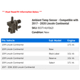thumbnail image 2 of Ambient Temp Sensor - Compatible with 2017 - 2020 Lincoln Continental 2018 2019, 2 of 2