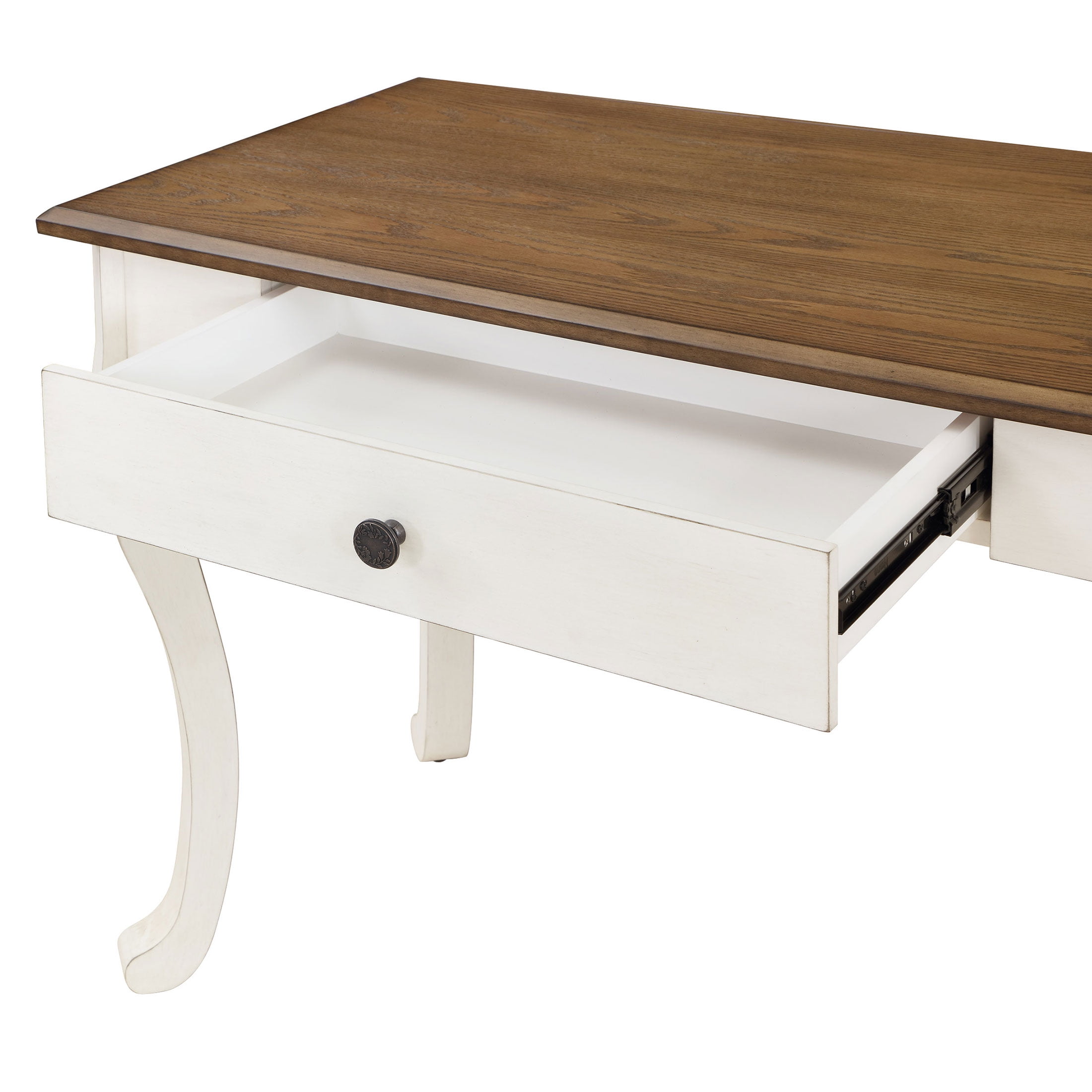 The Pioneer Woman Vanity Set and Stool with Tri-Fold Mirror and Made With Solid Wood Frame, White
