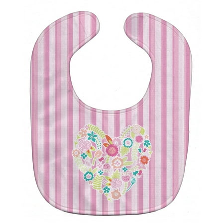 

Carolines Treasures BB6937BIB Flowered Heart Baby Bib 10 x 13 multicolor