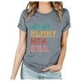 thumbnail image 2 of LYXSSBYX Mama Shirts for Women Short Sleeve Women's Letter Printed Short Sleeved Casual Loose Top Short Sleeved Round Neck Top/shirt, 2 of 6