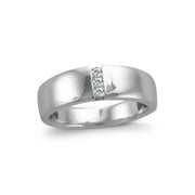 1/5 Carat Princess-cut Diamond 14kt White Gold Band