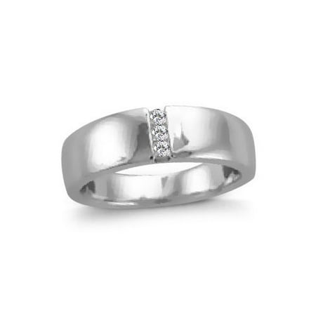 1/5 Carat Princess-cut Diamond 14kt White Gold Band
