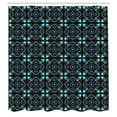 thumbnail image 2 of Ambesonne Victorian Shower Curtain, Oriental Ornaments Art, 69"Wx75"L, Dark Mustard and Pale Blue, 2 of 4