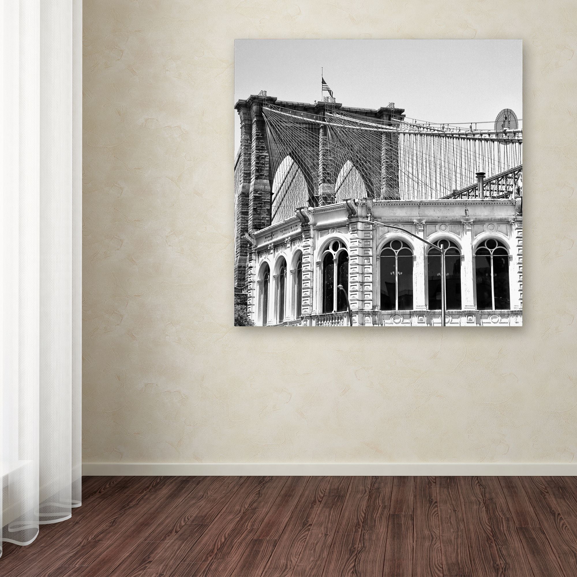 Trademark Fine Art "Brooklyn Bridge 1" Canvas Art by CATeyes