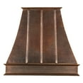 thumbnail image 2 of 38 Inch 735 CFM Hammered Copper Wall Mounted Euro Range Hood with Slim Baffle Filters, 2 of 7