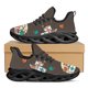 thumbnail image 1 of Yikeluo Zapatos de enfermera con plataforma y diseño de dibujos animados para mujer, zapatillas de malla transpirables con cordones y cordones, calzado para caminar para mujer, 1 of 6
