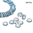thumbnail image 3 of CHOK 200Pack 6mm Rondelle Entretoise Perles Argent Plaqué Strass Entretoise pour la Fabrication de Bijoux Fournitures Or Blanc, 3 of 6