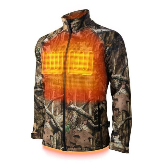 Sahara Men's Heated Hunting Jacket - Mossy Oak Camo by Gobi Heat