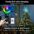 thumbnail image 4 of 8 inch Christmas Star Tree Topper, RGB Color Change  Tree Light up Star, Christmas Tree Decorations Xmas Outdoor Indoor Decoration, 4 of 7