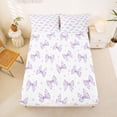 thumbnail image 5 of Erosebridal Dreamy Princess Bowknot Queen Sheet Sets,Purple Cute Bowtie Cute Stars Bed Set For Bowknot Lovers 4-Piece, 5 of 6