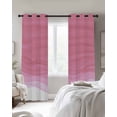 thumbnail image 3 of Ombre Waves Blackout Curtains, Light Blocking Print Window Curtains, Abstract Art Gradient Pink Modern Thermal Insulated Window Drapes for Living Room Kitchen Cafe 2 Panels, 104"W x 72"L, 3 of 9