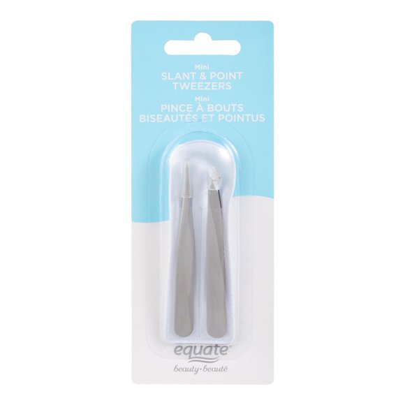 Equate Beauty Mini Slant and Point Tweezers
