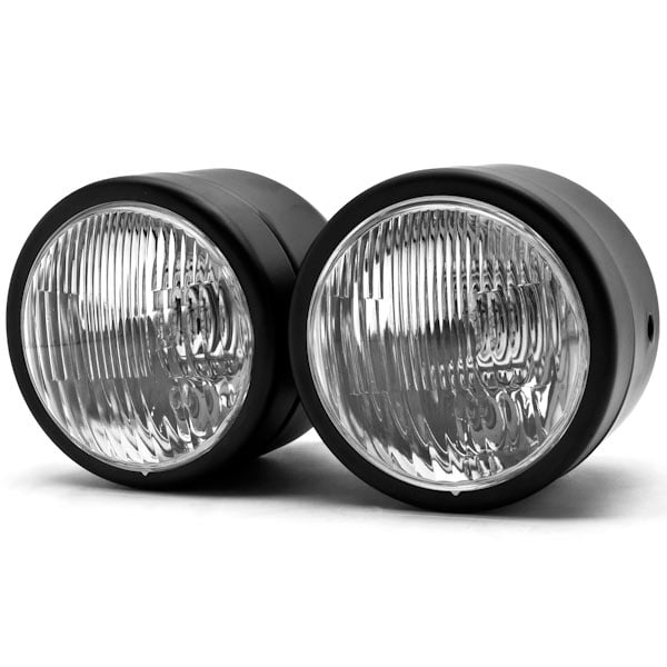 Krator Black Twin Headlight Motorcycle Double Dual Lamp Street Fighter Naked Dominator