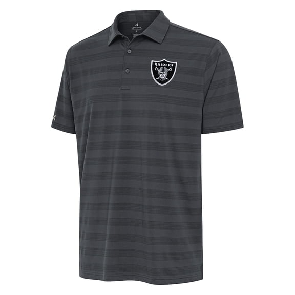 Men's Antigua Pewter Las Vegas Raiders  Tunnel Polo