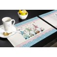 thumbnail image 5 of Spring Easter Leprechaun Placemats Set of 6 Cotton Waterproof Munchkins Buffalo Plaid Table Mats,Gnomes Egg Place Mats Dinner Mat Easy Clean Farmhouse Resistant Holiday Table Decor Machine Washable, 5 of 6