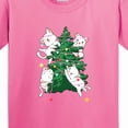 thumbnail image 4 of Inktastic Kawaii Cats Christmas Tree Youth T-Shirt, 4 of 5