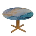 thumbnail image 3 of Shadudu Marble Pattern Round Tablecloth Great for Home Kitchen Parties Holiday Dinner 100% Polyester Fiber 31"-35, 3 of 8