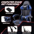 thumbnail image 5 of BSTYJQXH Blue Reclining Gaming Chair with Footrest & Lumbar Support, 5 of 8