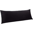 thumbnail image 1 of Body Pillow Cover, Pillowcase, 100% Brushed Microfiber, Soft and Cozy, Envelope Closure, for Adults Pregnant Women, 20" x 54", Black, 1 of 6