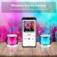 thumbnail image 2 of LFS Mini Bluetooth Speaker with Lights, Portable Wireless Speaker, Magnetic Small Speaker, 7 Color LED Light, TWS Pairing, Night Light Waterproof Speaker for Shower, Home, Christmas -White, 2 of 7