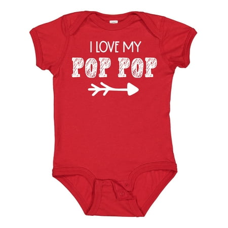 

Inktastic I Love My Pop Pop with Arrow Gift Baby Boy or Baby Girl Bodysuit