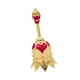 thumbnail image 4 of Campana de mano vintage para fiestas, manualidades, decoración del hogar, coleccionable oro rojo, 4 of 9