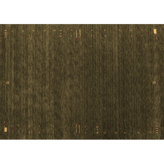 Ahgly Company Indoor Rectangle Abstract Brown Contemporary Area Rugs, 2' x 4'