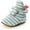 02/Blue, variant on Newborn Infant Baby Girl Boy Cotton Booties Stay On Sock Slippers Soft Bedroom Shoes Non-Skid Ankle Boots With Grippers Toddler Crib Warm Shoe First Walker Birthday Shower Gift
